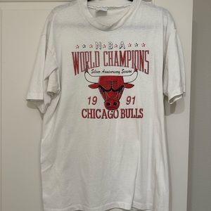 1991 Rare Vintage Chicago Bulls World Champions Sports T-Shirt Size XL